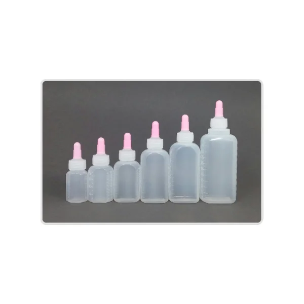 NAMYANG PE Double Cap Dispensing Bottle 60ml (Translucent, 100 pcs)