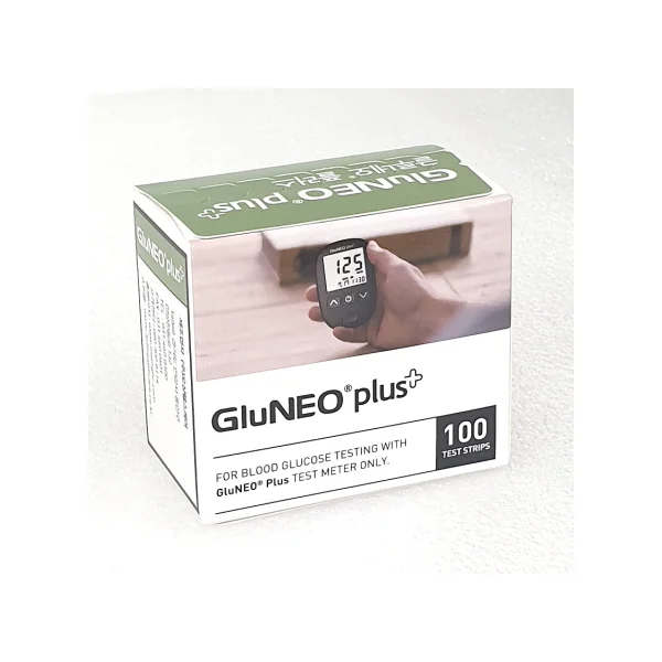 [OSANG HEALTHCARE] Gluneo Plus Blood Glucose Test Strips (100 pcs, Blood Glucose Test Paper/ Blood Glucose Strip/ In Vitro Diagnostic Test)