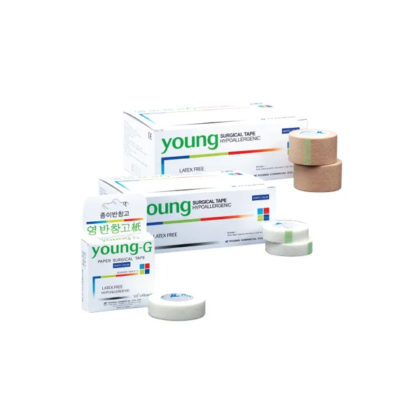 [YOUNG CHEMICAL] Medical Tape (White, 1.25x9.1m, 24 Rolls)