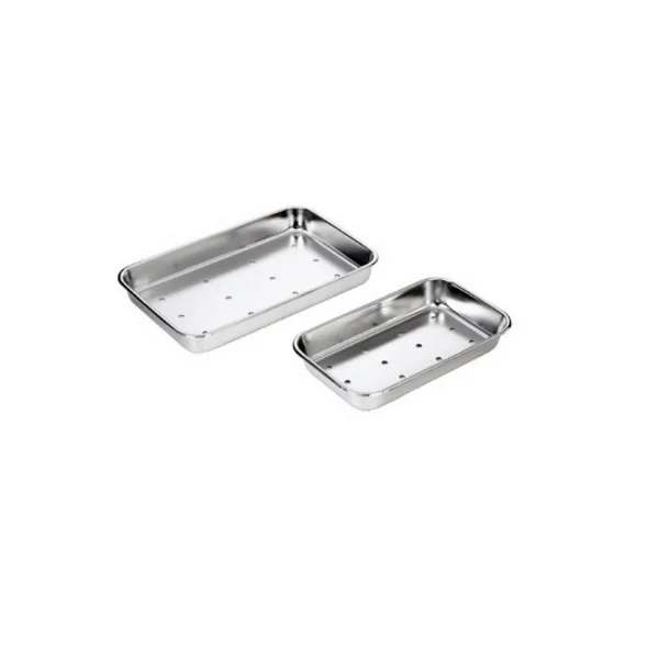 [HONGJAE MEDICAL] Sterilization Tray No. 3 (320x200xH55mm, 4 - 0703/ Perforated/ Stainless Steel/ Tray)