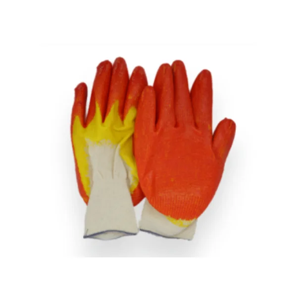 [TAEHEUNG] Double Coated Gloves Yellow Double (Yellow/ Red (Half Coated), 10 Pairs/ Pack, Made in Korea)