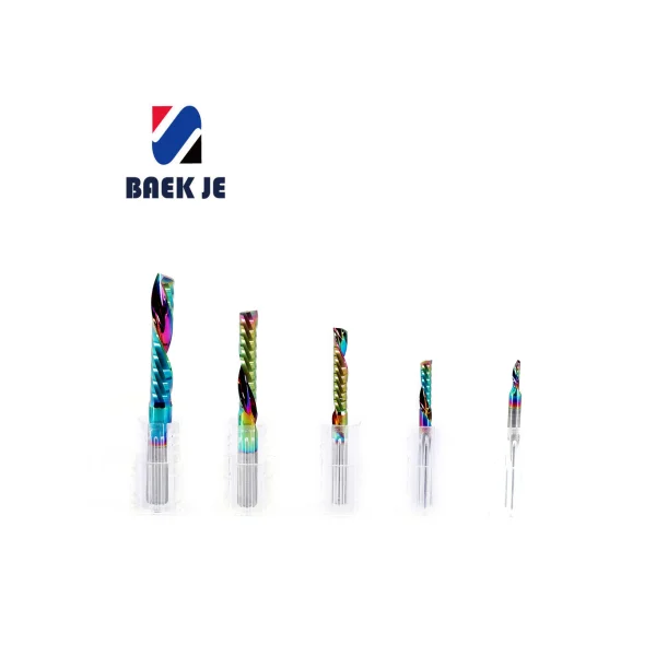 Baekje 1NWR 1 - Flute DLC Coated Reverse Flute Carbide End Mill 1NWR0312