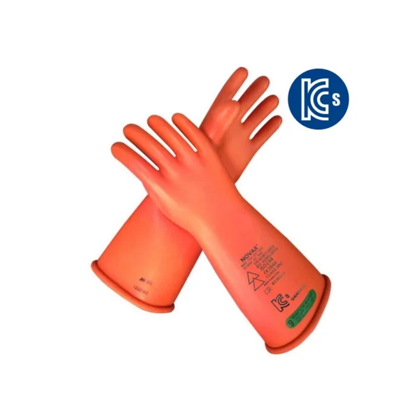 NOVAX Insulated Gloves 26500V (Size 9/ Orange, KCS Certified/ Class 3/ Safety Gloves)