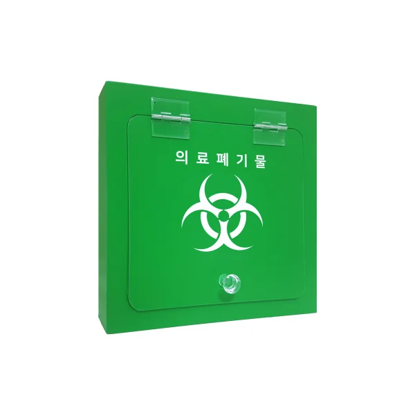 Shinkwang Acrylic Medical Waste Box Lid Green 330x330mm