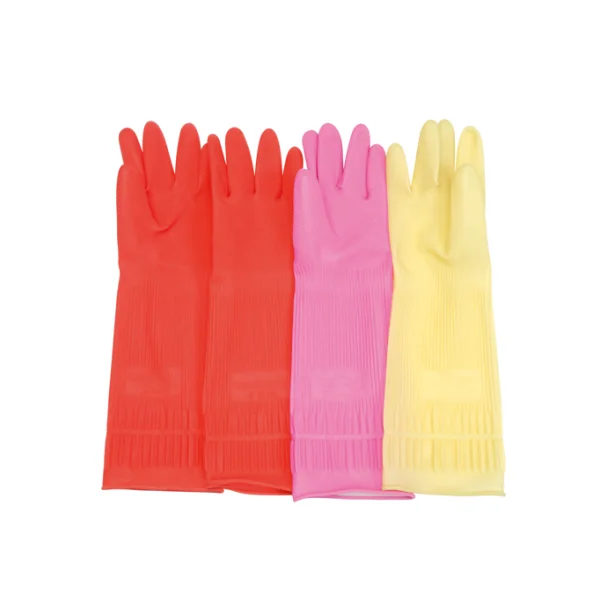MYUNGJIN Household Rubber Gloves Hwangto Charcoal (XL/ L/ M/ S, Ivory, Dense Band)