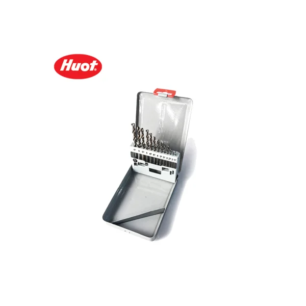 HUOT Cobalt Drill Set 13 PCS (1.5~6.5) (For Steel/ Made in USA/ 13/ 19/ 25 pcs)