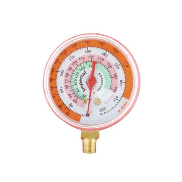 [IMPERIAL] New Refrigerant Gauge 422CR (High Pressure Red, 1 pc)