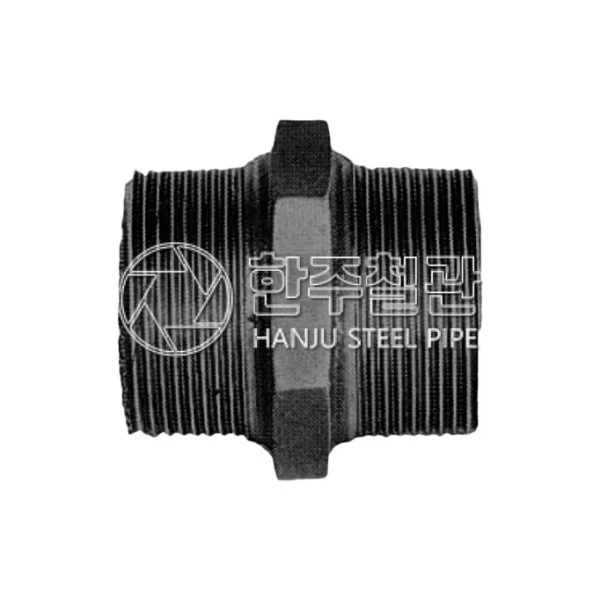 [JH METAL] Cast Iron Black Male Nipple (20x15A, 1 pc)