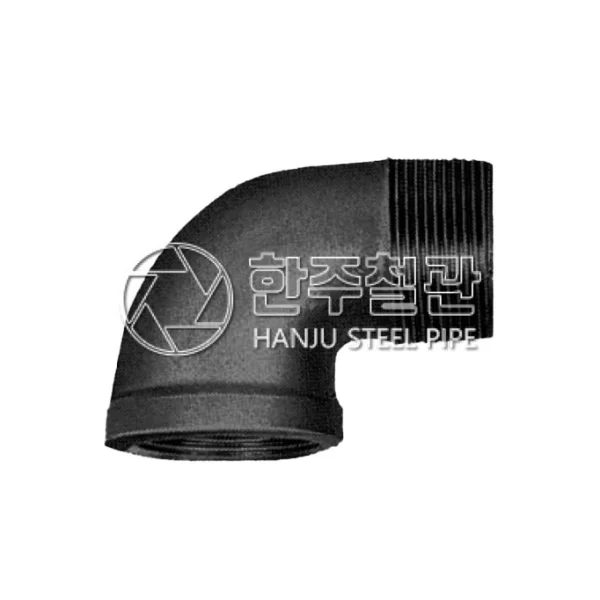 [JH METAL] Black Male - Female Elbow (15A, 1 pc)