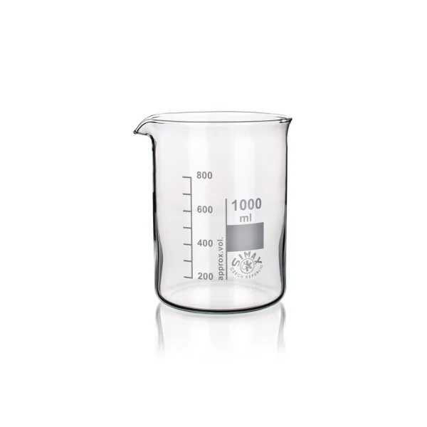 [KAVALIERGLASS] Standard Glass Beaker (50ml, Ø42×H60mm, Without Handle, 10 pcs/ PACK, 411010050)