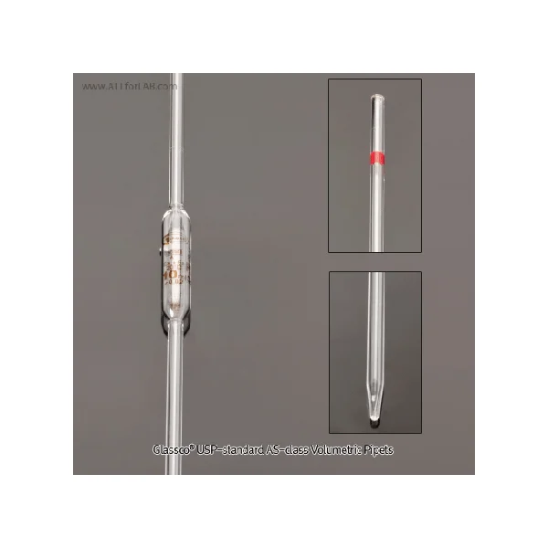GLASSCO USP Grade Class AS Volumetric Pipette/ Bulb Pipette 100ml GL.123.461.08