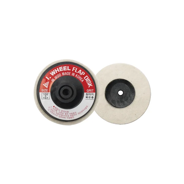 INWOOTECH Wool Disc Wheel Paper (Polishing/ I - Wheel One - Touch) AFD - 04W - IW 4"×M10×1.5P