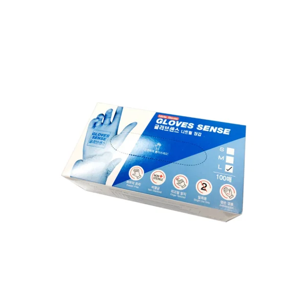 Glovesense Premium Nitrile Gloves (M, 100 pcs, 3.6g, Powder - free, For Hygiene/ Food/ Cleaning/ Kitchen)