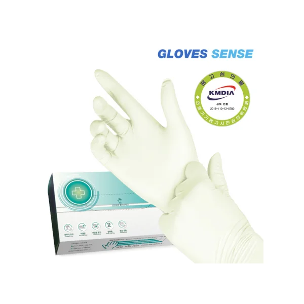Glovesense Premium Medical Latex Gloves (L, 100 pcs, Hygiene/ Medical/ Cleaning/ Kitchen)