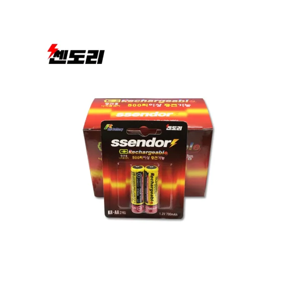 [SSENDORI] Ni - Cd Rechargeable Battery (20pcs/ card, 1.2V, 700mAh, Ni - Cd Battery/ 500+ Charges)