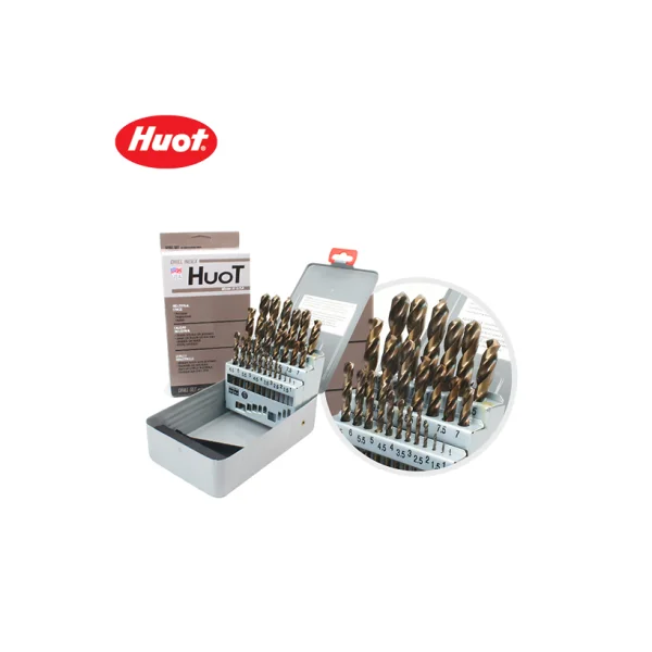 [HUOT] High Speed Drill Set 25 PCS (1.0~13.0) (For Steel/ Made in USA)