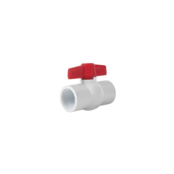 [JSC] PVC Ball Valve (32A/ 38.8mm/ 15kgf/ ㎠/ White, 1pc)