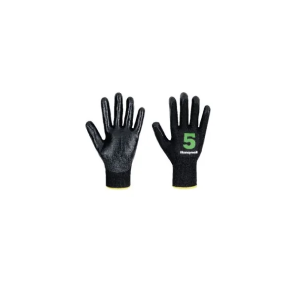Honeywell Vertigo C&G Black Nit CUT5 Safety Gloves (2342555, Size 8/ Black, Knit Gloves)