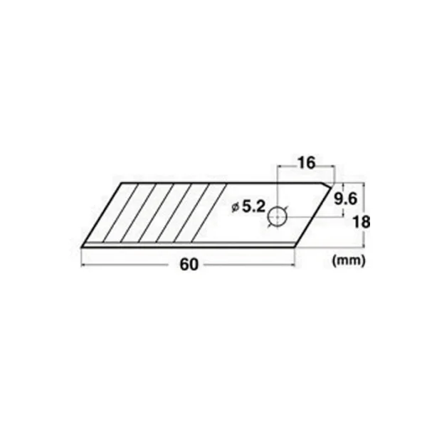 [NT CUTTER] Cutter Blade BSL - 11P (18x60mm, 10 pcs/ PACK)