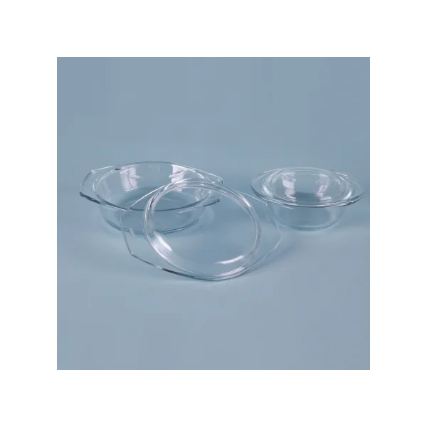 Kavalier Glass Round Tray Deep Tray (1.75L, Ø208×H113mm, 6686/ 6696)
