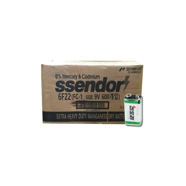 RE BATTERY Ssendori 6F22 9V Manganese Battery 600pcs Bulk