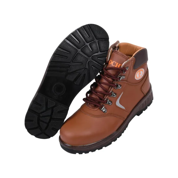 [SHARP] 6 - inch Zipper Safety Shoes E - 602 (265mm/ Brown)