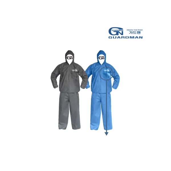 [GUARDMAN] Disposable Protective Clothing PP Two - Piece (Sky Blue/ XL, 24PC, Dustproof/ Breathable, Workwear)