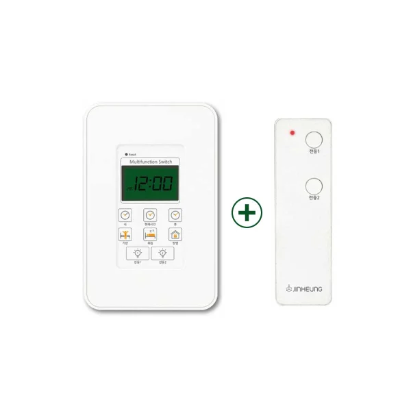 Jinhung Electric J Series Switch Multifunction Remote Control 2 - Gang Touch Switch (Remote Included)