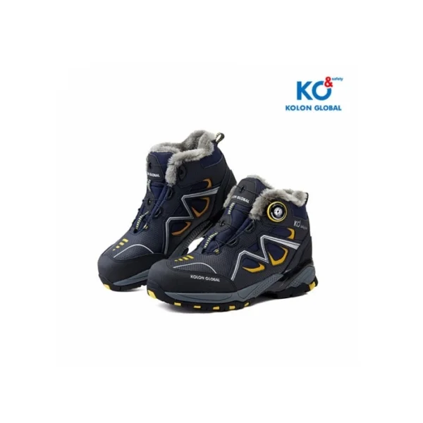 KOLON GLOBAL 6 - inch Dial Cold - Proof Safety Shoes KG - 60W (Navy/ Yellow, 235 - 290mm, Work Shoes)