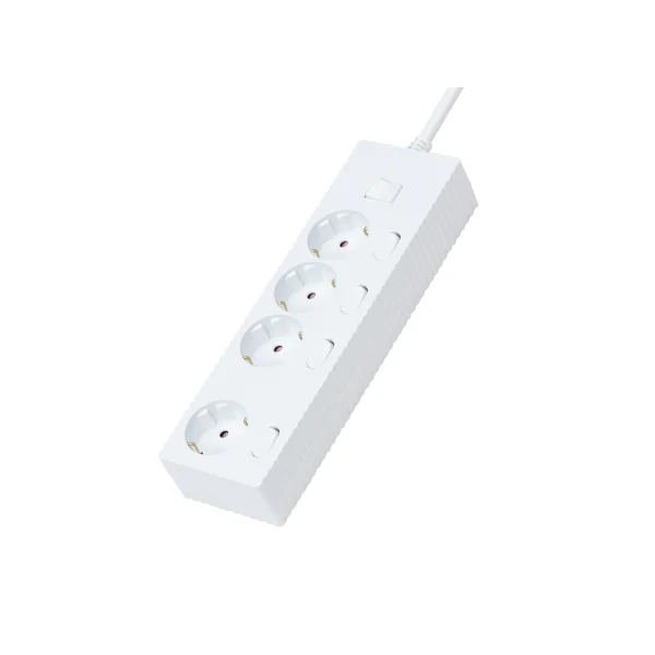 Power Zone Automatic Fire Suppression 4 - Outlet Multi - Tap Wave (3m/ White, Individual Switch/ 16A/ 250V/ Grounding)