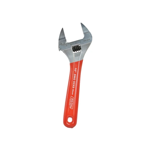 [IREGA] Wide Jaw Color Grip Monkey Wrench - Ultra - Thin SWO - 92XS (10 - inch, Thin Jaws)