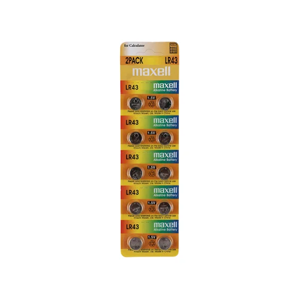 SANYO Button Cell Battery LR43 (10 pcs, Coin/ Battery)