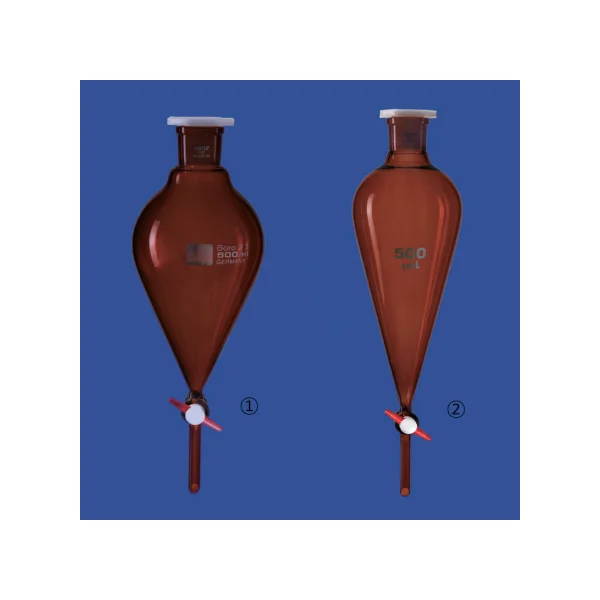 [LENZ LABORGLAS] Separatory Funnel, Brown (Conical Type, 50ml, 4008128)