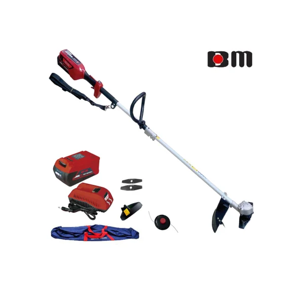 Buksung Ind. Cordless Grass Trimmer BC40F3 Full Set (Built - in Battery + Charger + 2 Blades + Bag + Nylon Cutter)