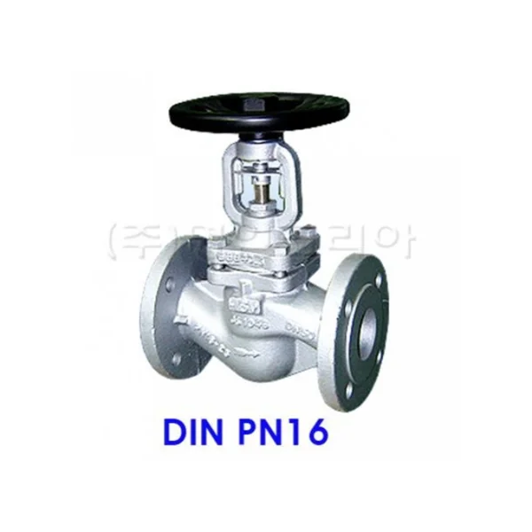 YOUNGJIN Bellows Globe Valve DIN PN16 RF 15A to 350A