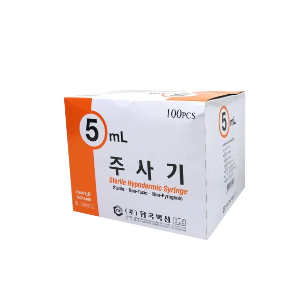 KOREA VACCINE Disposable Syringe 5cc (23G, 1 - inch, 100 pcs)