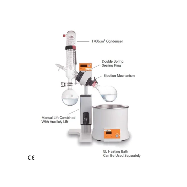 [DLAB] Digital Rotary Evaporator (W320×D440×H450mm, 7kg, 1L, Vertical, LE1700V)