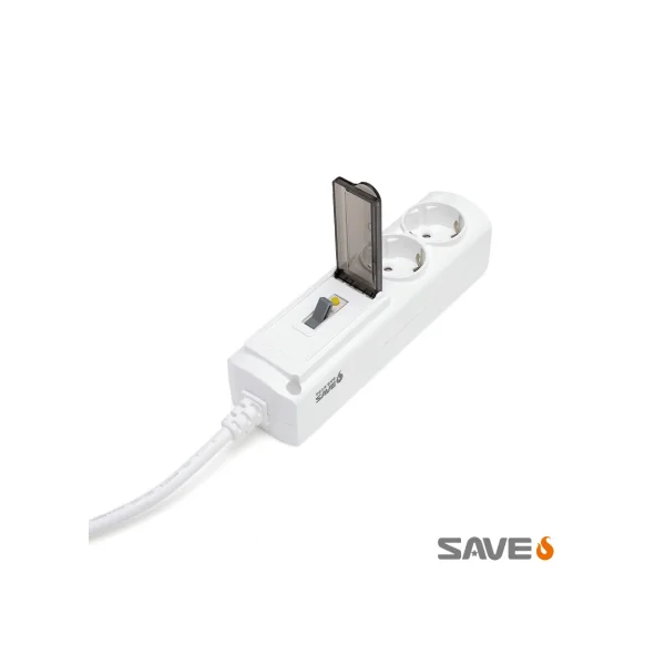 Fighter Korea Multi - tap with Leakage Circuit Breaker, Large Capacity, Auto Fire Suppression (2 - outlets/ 5.0m, 4000W/ 16A)