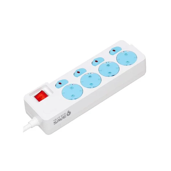 SaveS Automatic Fire Suppression Safe Multi - tap (4 - outlets/ 1.5m, Safety Cap Individual Power Switch)