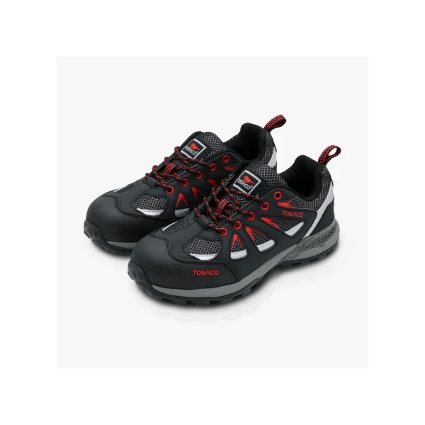 [CHAMPION] 4 - inch Safety Shoes (TOS - 434/ 270mm/ BLACK+RED, 1 Pair)