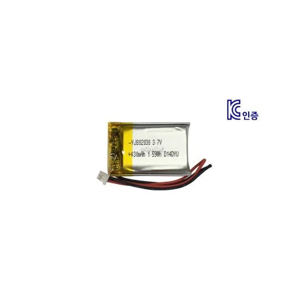 [YJ] Lithium Polymer Battery KC Certified Rechargeable Battery 3.7V YJ802030 430mAh