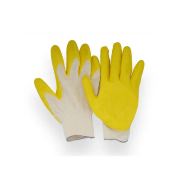 [TAEHEUNG] Coated Gloves (Yellow Coating/ 13G, 10 Pairs/ Pack, Single Coating/ Made in Korea)