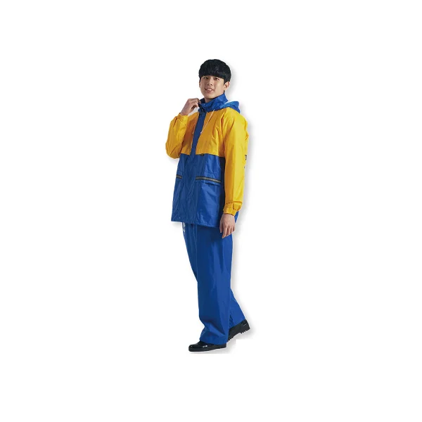 HOEORI Raincoat KO - 2100 (Two - piece, Yellow/ Blue, 2XL)