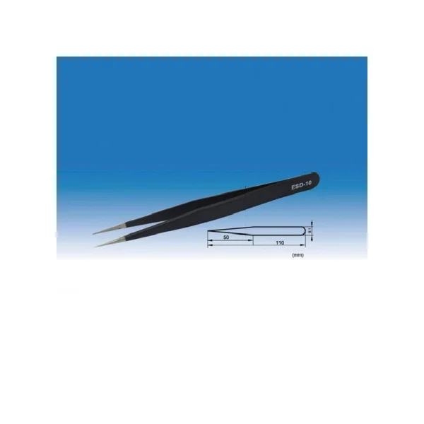 KORYO Anti - static Stainless Steel Tweezers (110mm, KA.ESD - 10)
