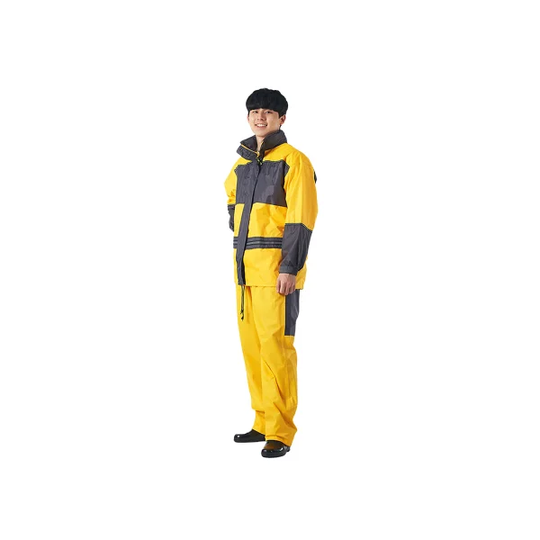 HOEORI Leisure Raincoat KO - 3100 (Two - piece, Yellow/ Dark Gray, M~3XL)