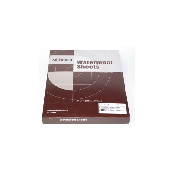 SUN ABRASIVE Grit 80 Square Sandpaper D332 (230*280, 100EA, Sandpaper/ Protection)