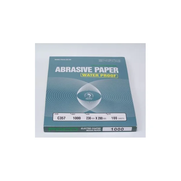 [PACO] Grit 80 Square Paper Sandpaper CC357 (230*280, 100EA, Sandpaper/ Waterproof)