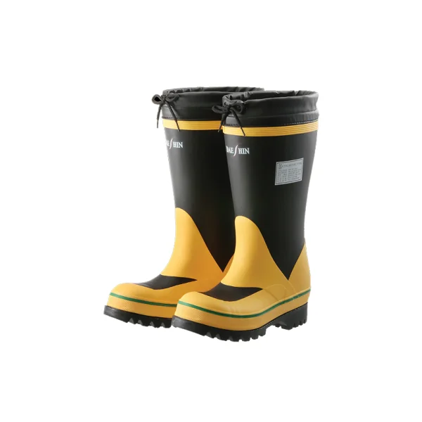 [DAESHIN INDUS] Oil Resistant Safety Boots DS - 10 - OilⅠ (Black+Yellow, 300mm, Hygienic/ Waterproof/ Anti - slip/ Steel Toe Cap/ Gas Station/ Paint)