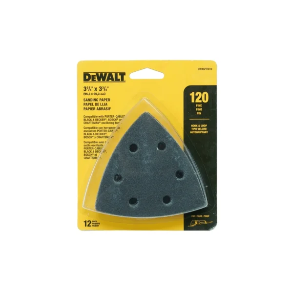 [DEWALT] Sanding Paper DWASPTRI12 (#120, 12 Sheets)