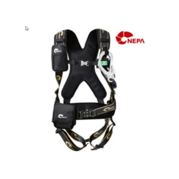 NEPA Full Automatic Reel Safety Belt NB - 203AR (Black/ Gold, FREE)